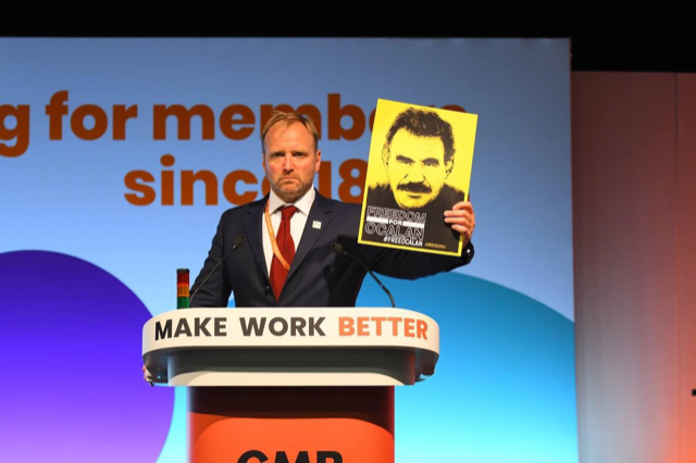 GMB Union 2022 congress – solidarity action for the Freedom for Öcalan campaign